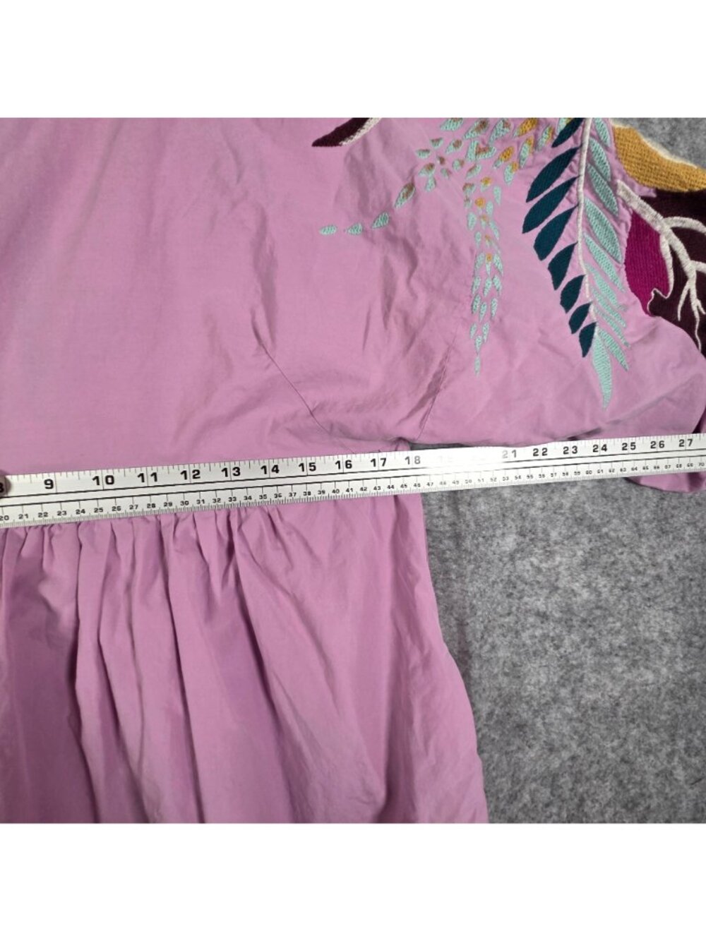 Free People Women’s Mini Obsessions Mini Dress Purple Size S Embroidered Sleeve - Picture 4 of 10
